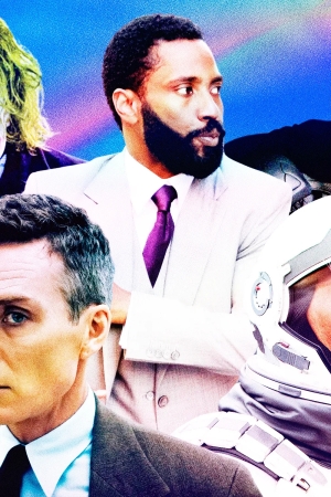 Christopher Nolan'ın unutulmaz karakterlerini bir araya getiren kolajda Joker, Batman, J. Robert Oppenheimer, Tenet'in Protagonist'i ve Interstellar'dan Cooper yer alıyor.