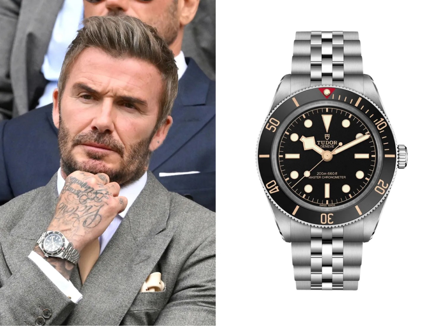 David Beckham, Oğlu Romeo ile Wimbledon'da Çiftler Maçını İzliyor