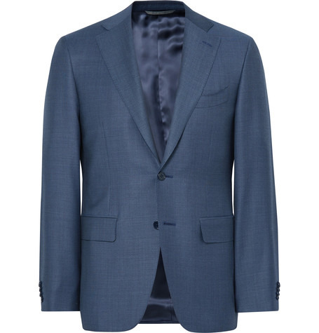 Ofis Stili: Lacivert Takım ve Çizgili Gömlek