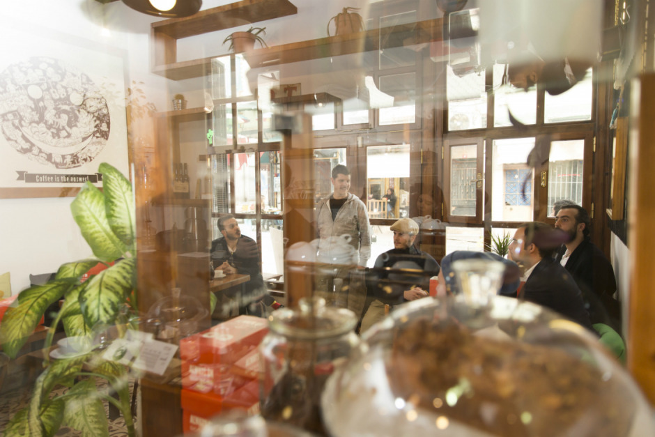Balat'ta bir kahve atölyesi