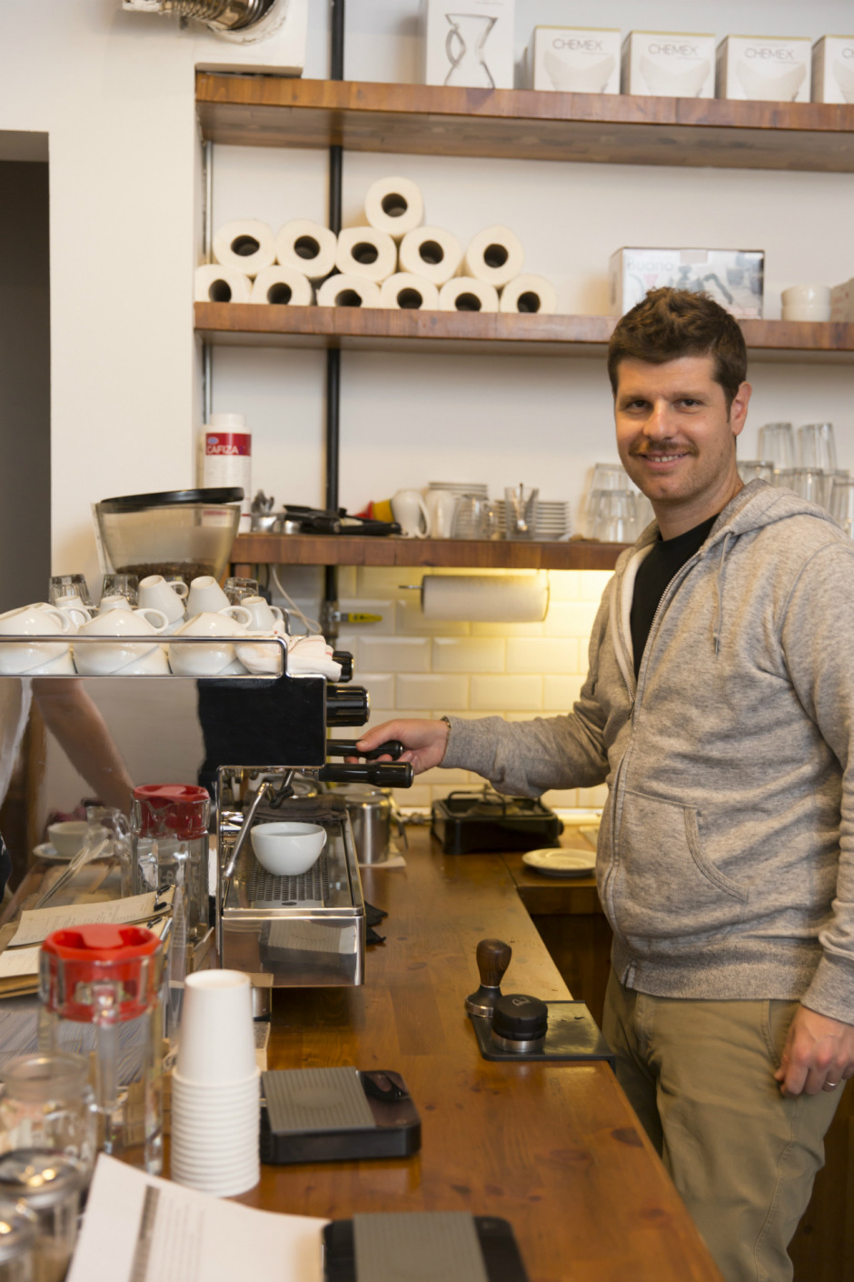 Balat'ta bir kahve atölyesi