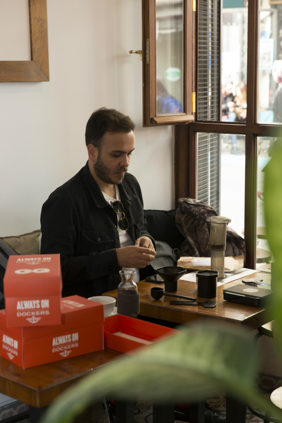 Balat'ta bir kahve atölyesi