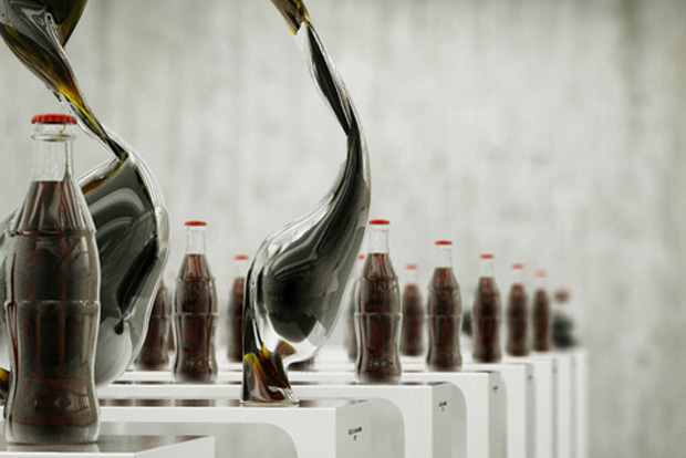 Coca Cola şişeleri dans ediyor