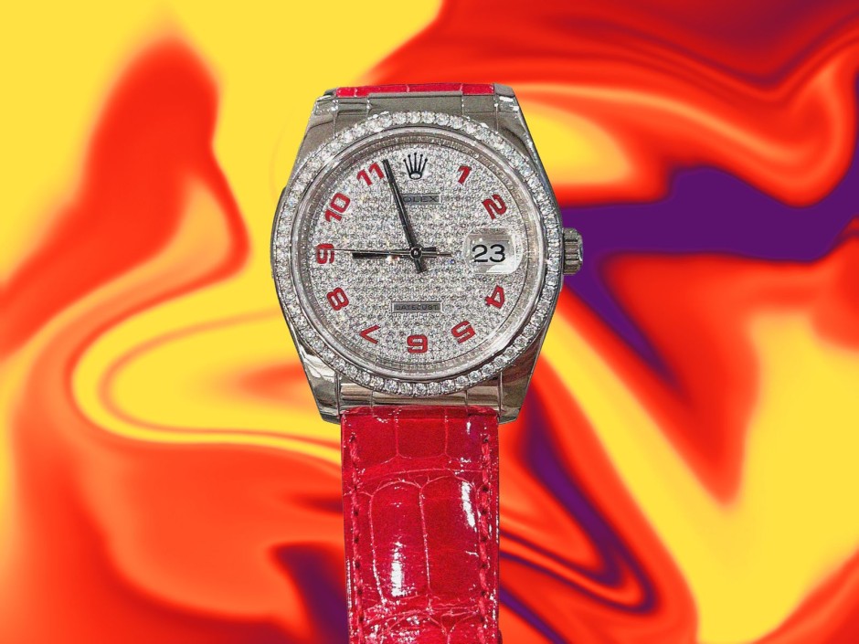 Rolex Datejust beyaz altın pavé pırlantalı ref. 116189: