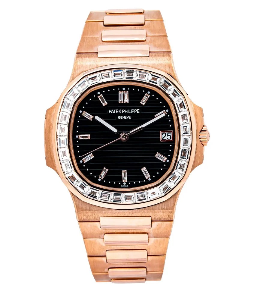 3. Patek Philippe Nautilus 5711-1R Diamond Baguette 18K Rose Gold