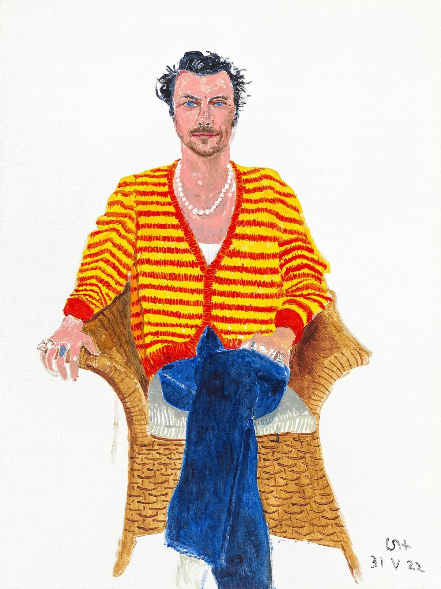 Harry Styles David Hockney'nin Efsane Portre Serisine Dahil Oldu